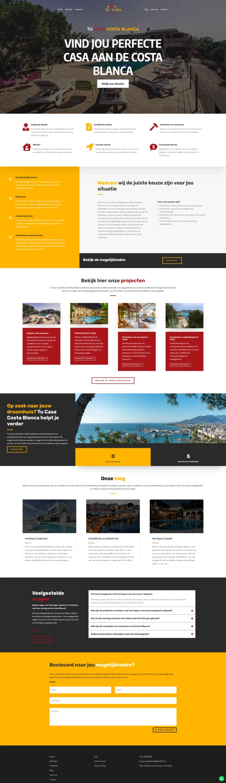 Professionele gemaakte WordPress website